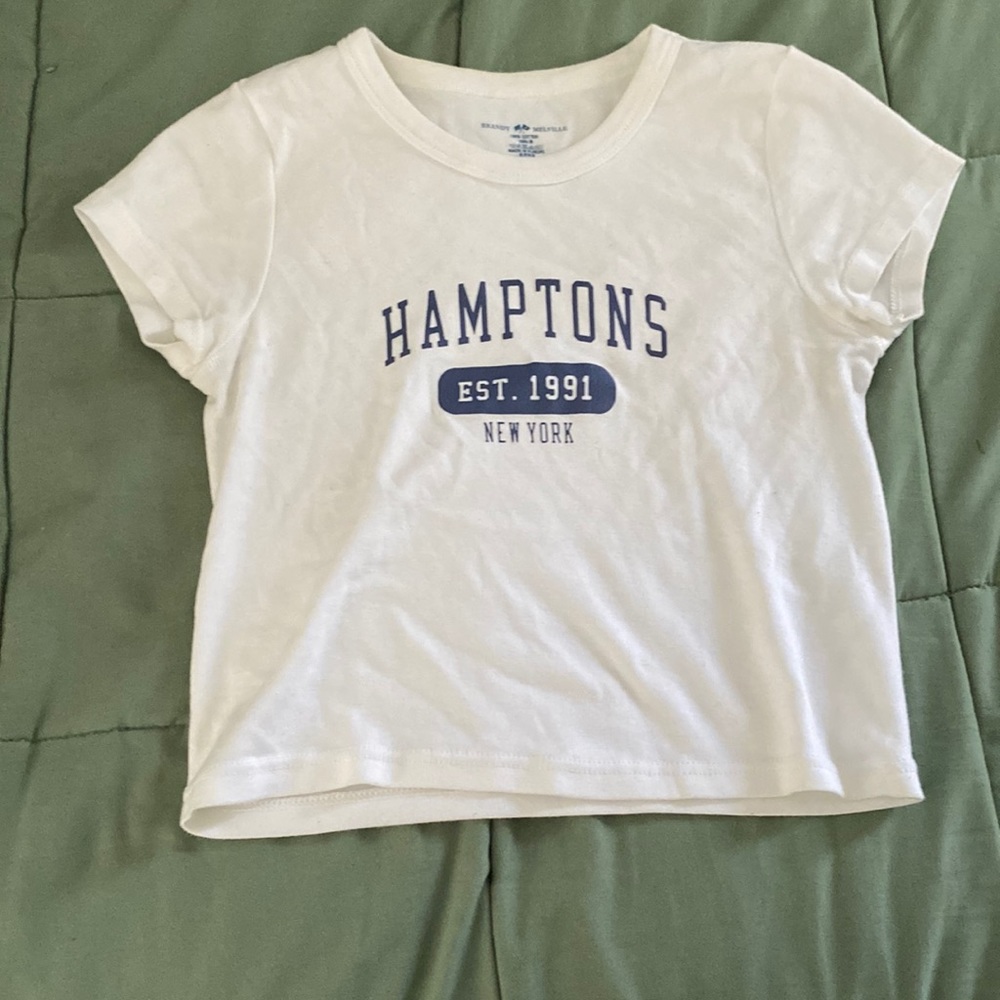 White Brandy Melville Baby Tee
